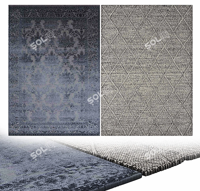 Stylish Interior Carpets 3D model image 2