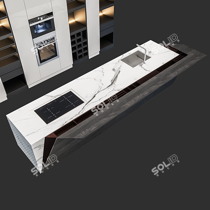 Modern Sozo Cabinet with 3D Design 3D model image 10