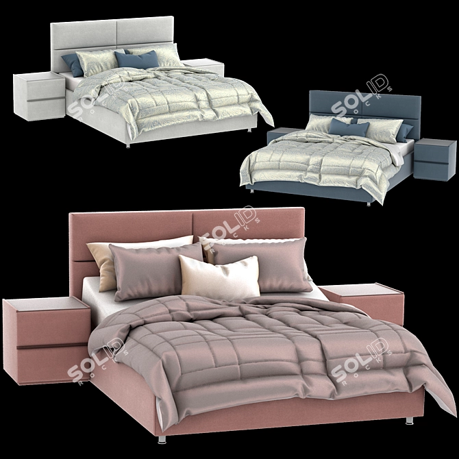 Elevating Bed ORLANDO and Curbstone OSCAR 3D model image 1