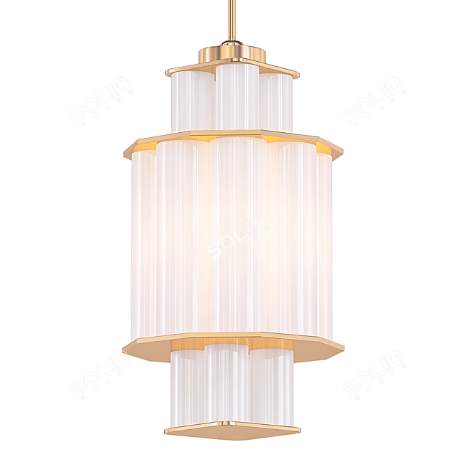 Elegant Bauer Chandelier - Illuminate in Style! 3D model image 1