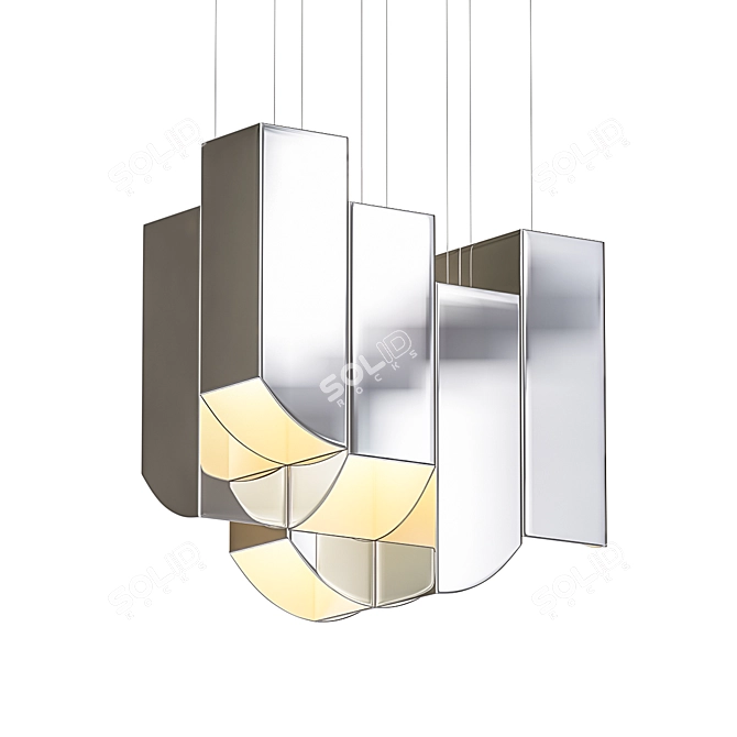 Radiant Elegance: Cora Pendant 3D model image 1