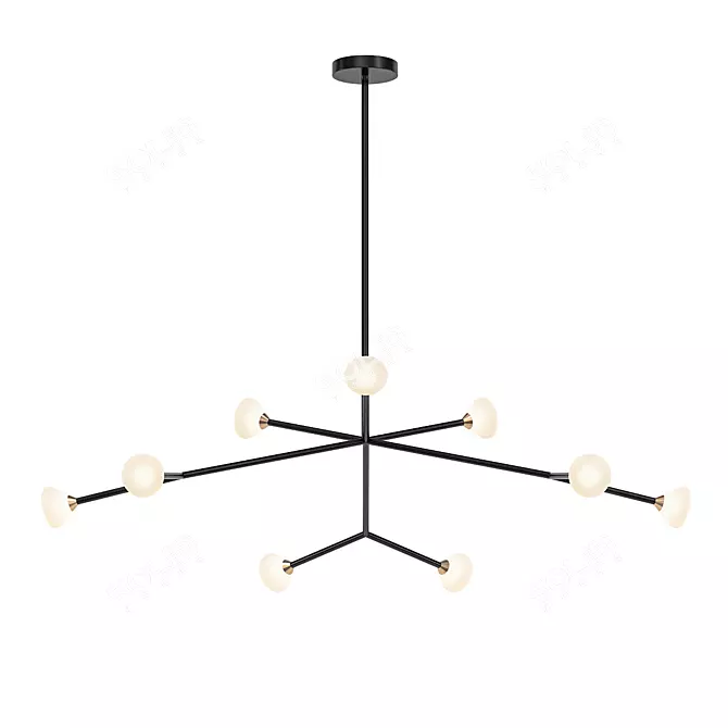Luminous Elegance: Nova Chandelier 3D model image 1