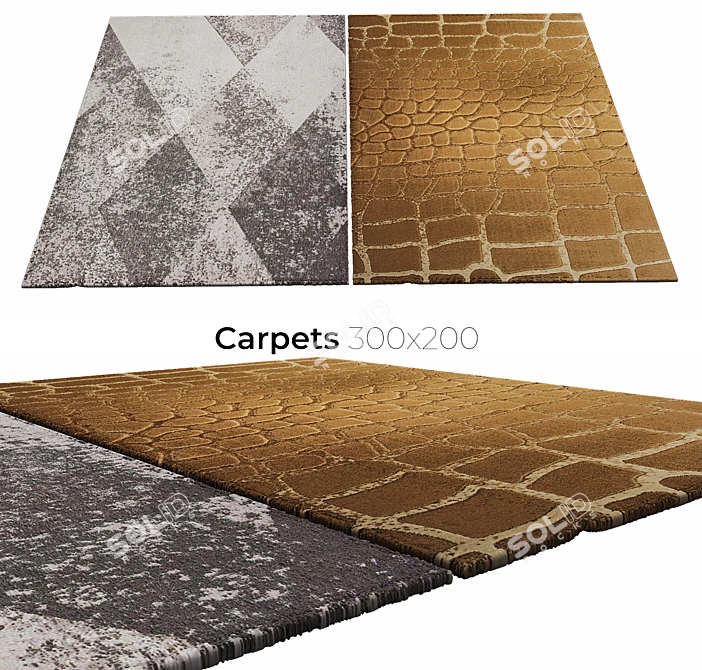 Stylish Interior Carpets 3D model image 1