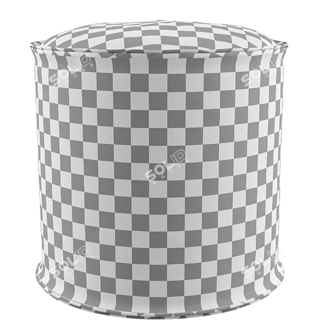 Linea Zerina Pouffe: Compact and Stylish Ottoman 3D model image 5