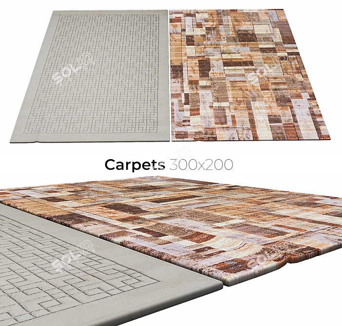 Luxurious Home Decor Rugs 3D model image 1