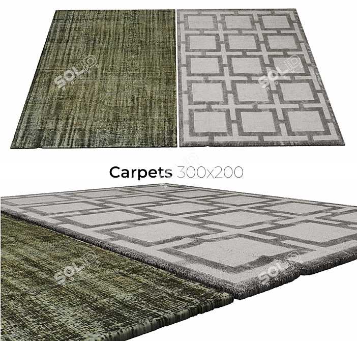 Stylish Interior Carpets 3D model image 1