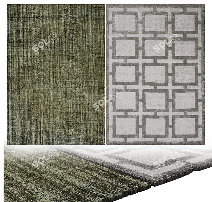 Stylish Interior Carpets 3D model image 2