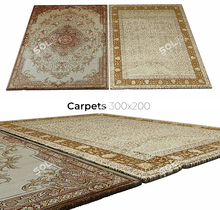 Elegant Interior Carpets 3D model image 1