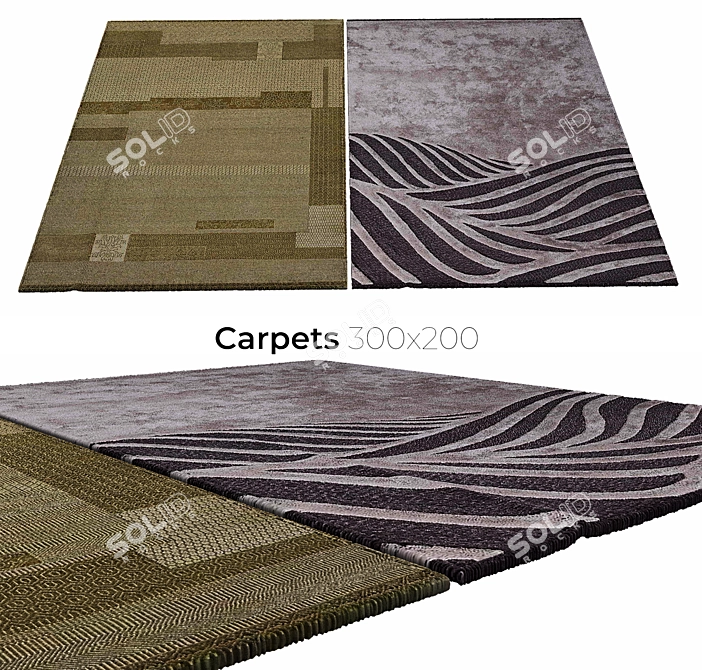 Elegant Interior Carpets 3D model image 1