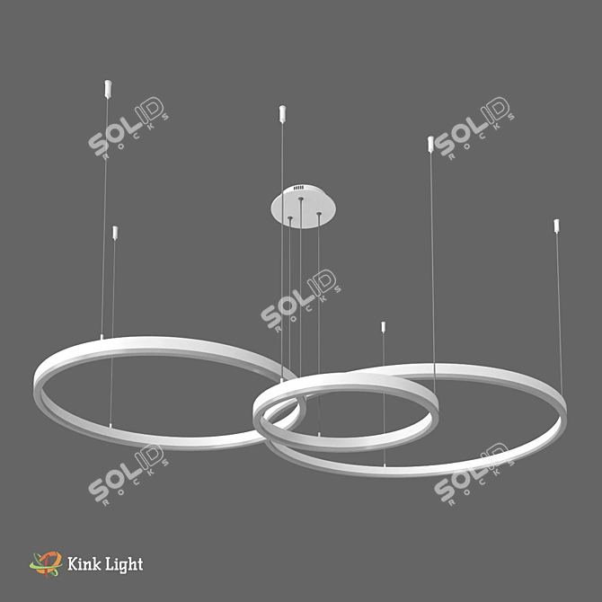 LED Suspension Thor - Modern White Chandelier 3D model image 1