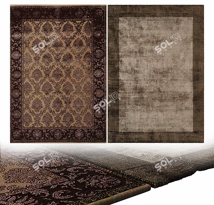 Stylish Interior Carpets 3D model image 2