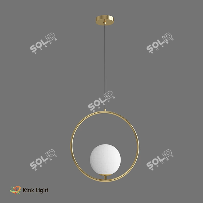 Bronze Loft Calla Pendant 3D model image 1