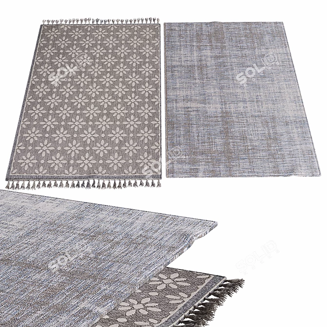 Luxury Polysilk Carpets 3D model image 1