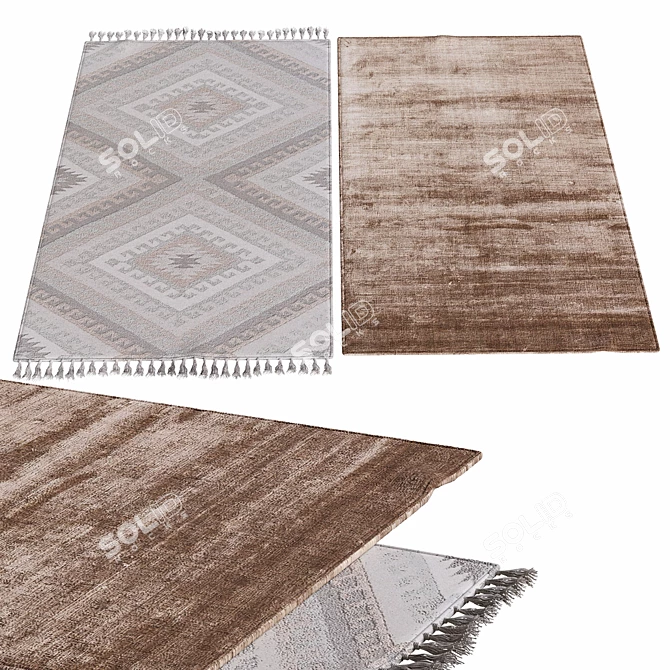 Elegant Polysilk Carpets 3D model image 1