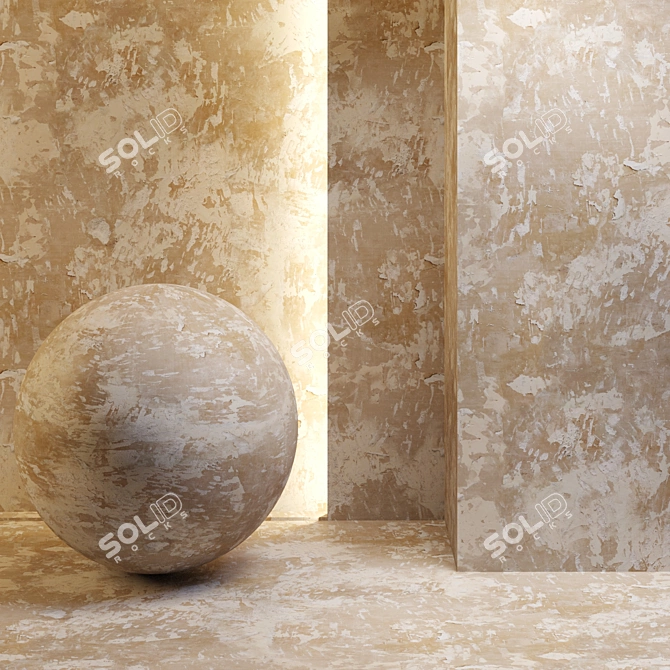 Gritstone Grunge Wall Texture 3D model image 1