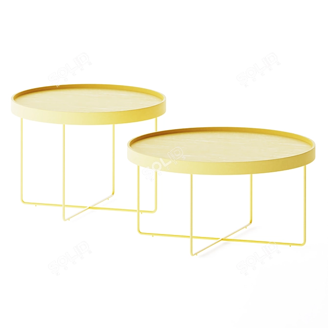 Passepartout Round Coffee Table: Sleek and Stylish 3D model image 3
