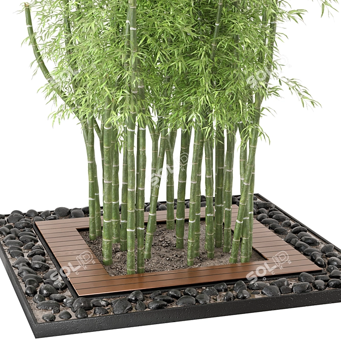 Bamboo Garden Set: Outdoor Plants 3D model image 2