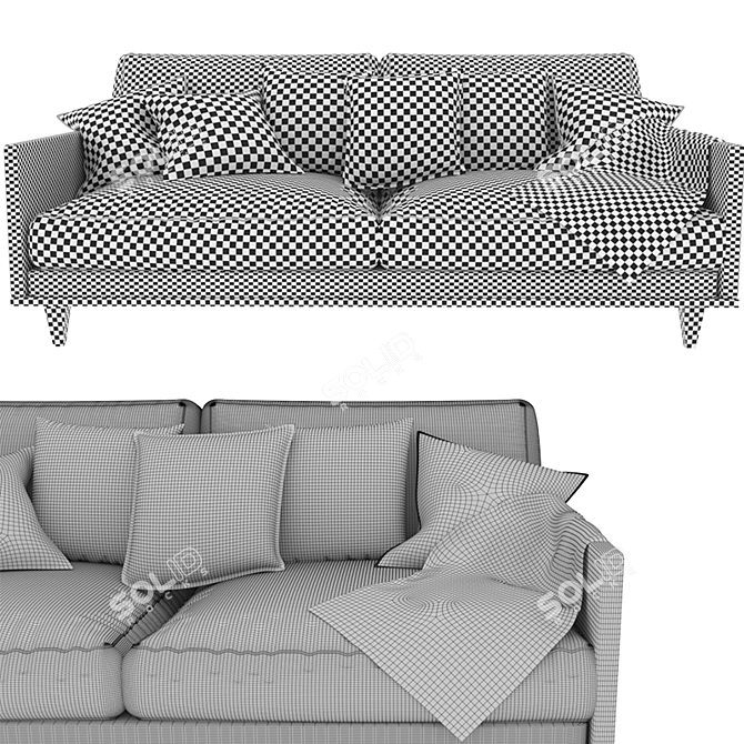 Cozy Comfort: MODDA Soft Sofa 3D model image 3