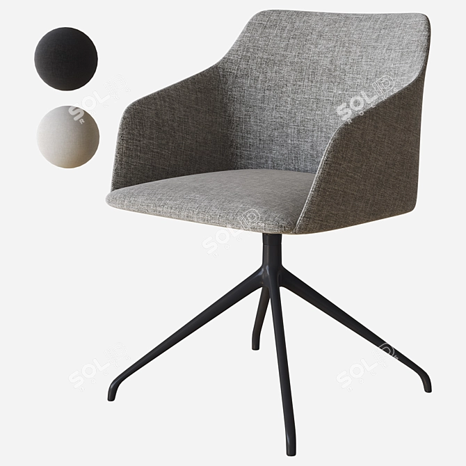 Sleek Elle Chair: Calligaris 3D model image 1