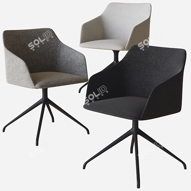 Sleek Elle Chair: Calligaris 3D model image 2