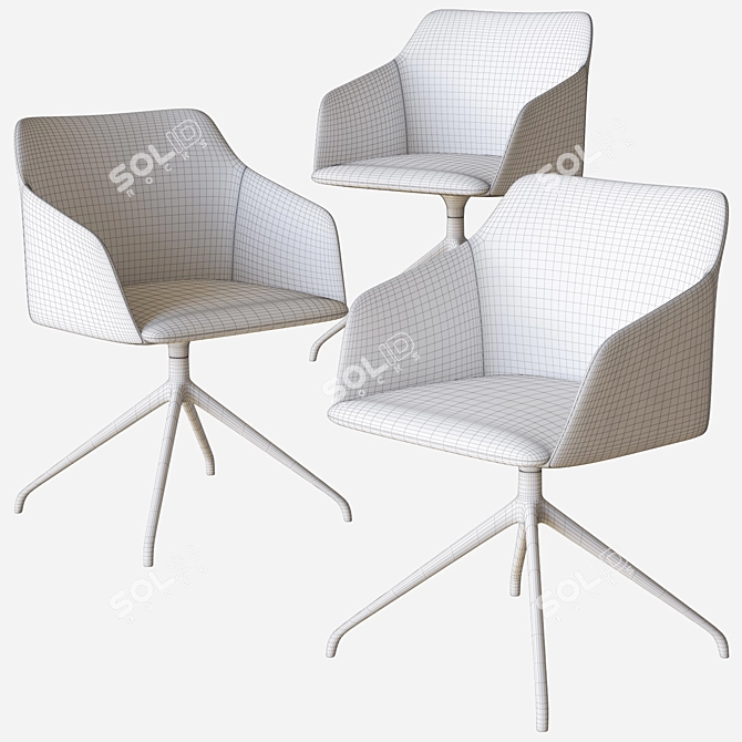 Sleek Elle Chair: Calligaris 3D model image 3