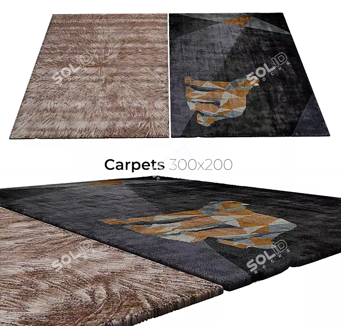 Stylish Interior Carpets 3D model image 1