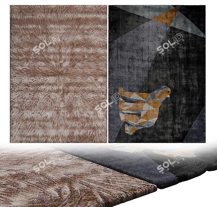 Stylish Interior Carpets 3D model image 2