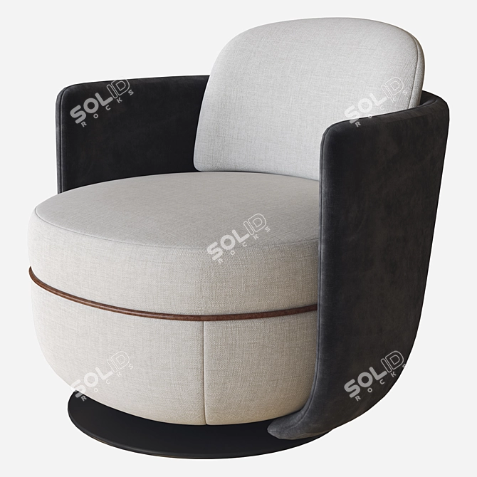 3D Miles Swivel Lounge Chair 3D model image 1