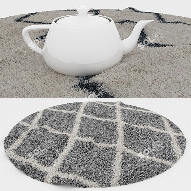 Round Carpets Set for Versatile Perspectives. 3D model image 3