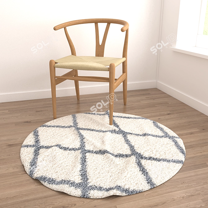 Round Carpets Set for Versatile Perspectives. 3D model image 4