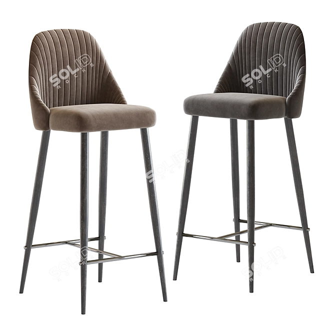 Elegant DeepHouse Bary Barstool 3D model image 1