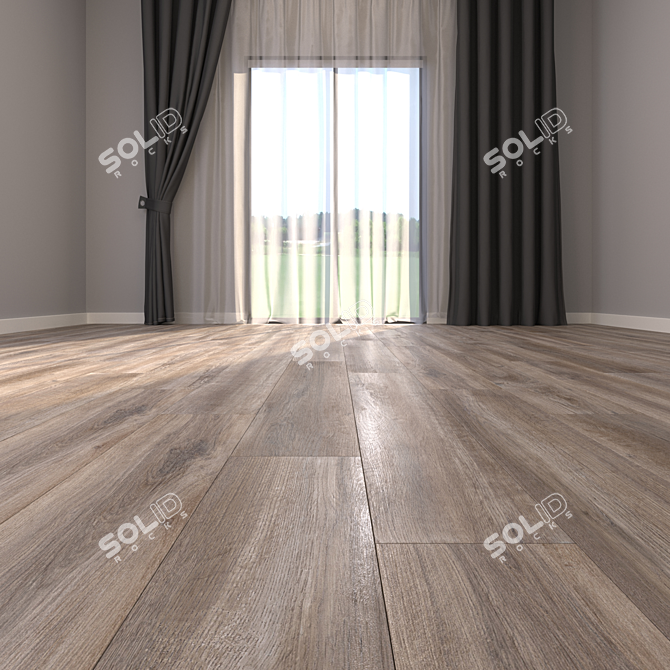 Boreal Smoke Parquet: Multi-Texture 20x120 cm 3D model image 2