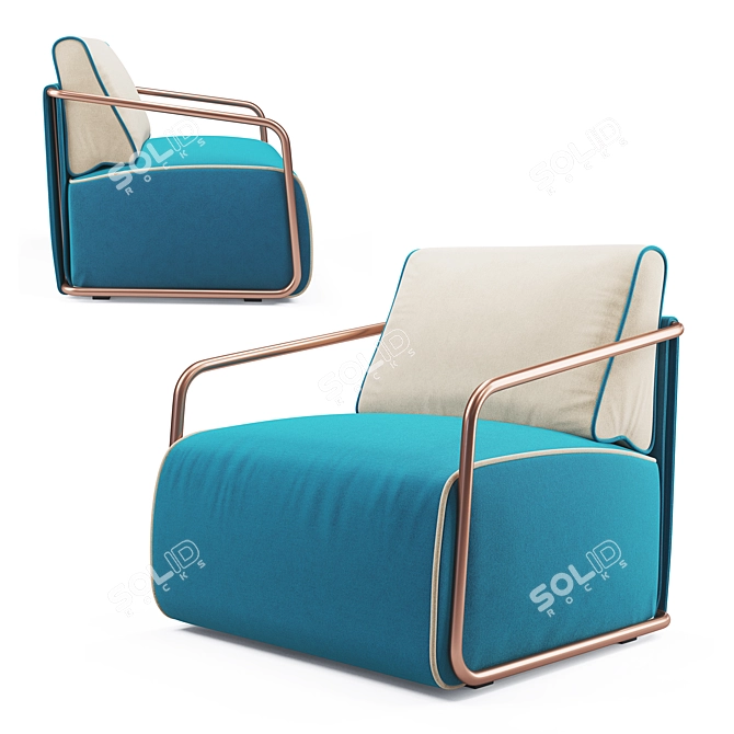 Adex Lounge Armchair: Chic, Comfortable, and Stylish 3D model image 1