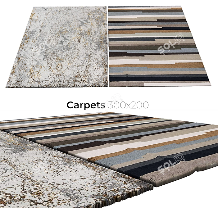 Stylish Interior Carpets 3D model image 1