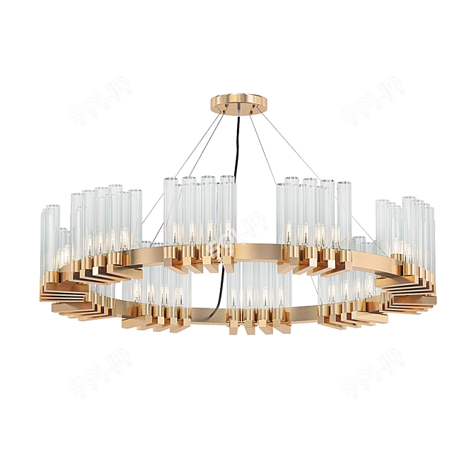 Modern Glass Decor Fountain Chandelier 3D model image 1