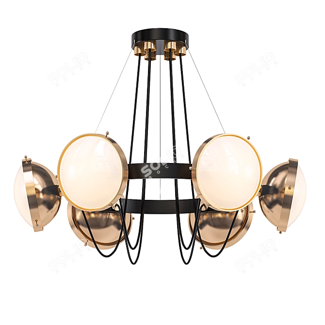Pharos: Industrial Style Chandelier 3D model image 1