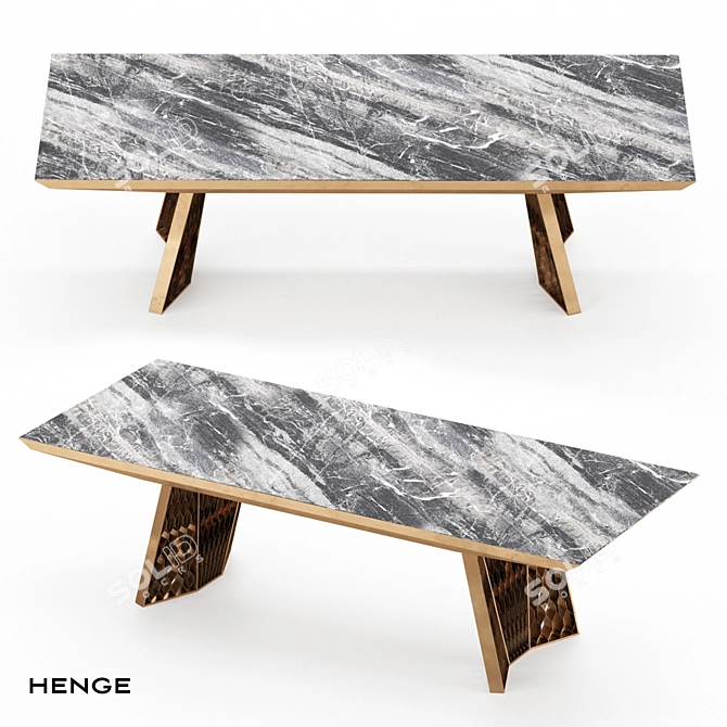  Sleek Stealth Table by Henge 3D model image 1