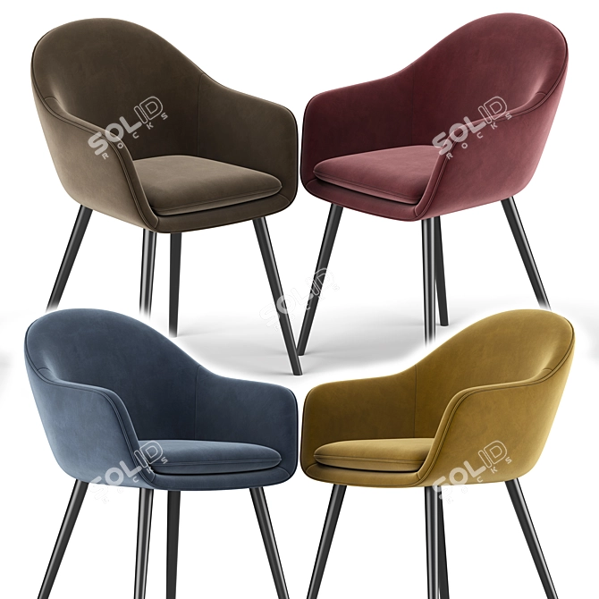 Elegant Hallund Chair: Your Perfect Seat 3D model image 2
