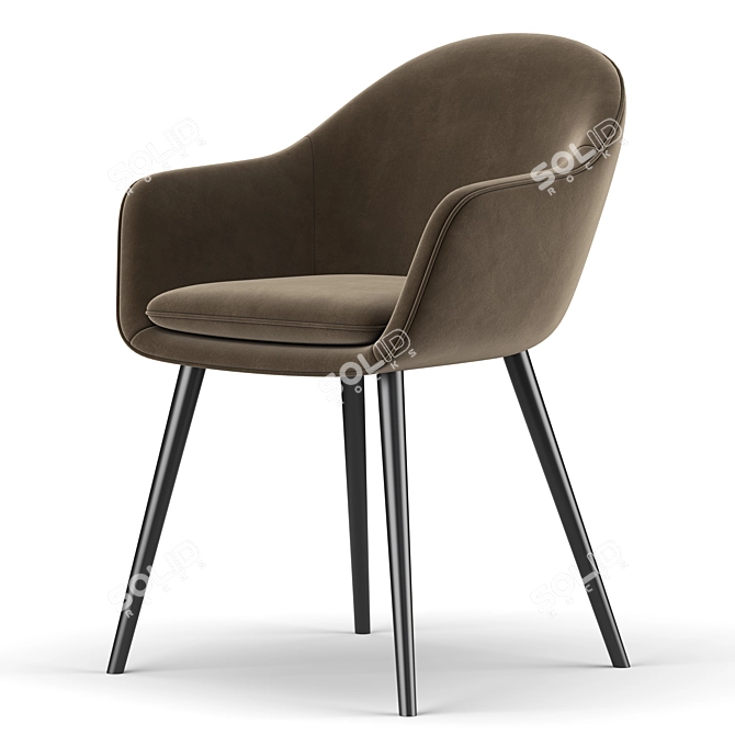 Elegant Hallund Chair: Your Perfect Seat 3D model image 4