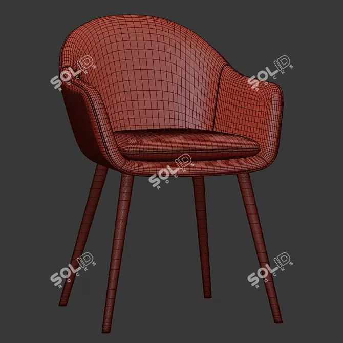 Elegant Hallund Chair: Your Perfect Seat 3D model image 5