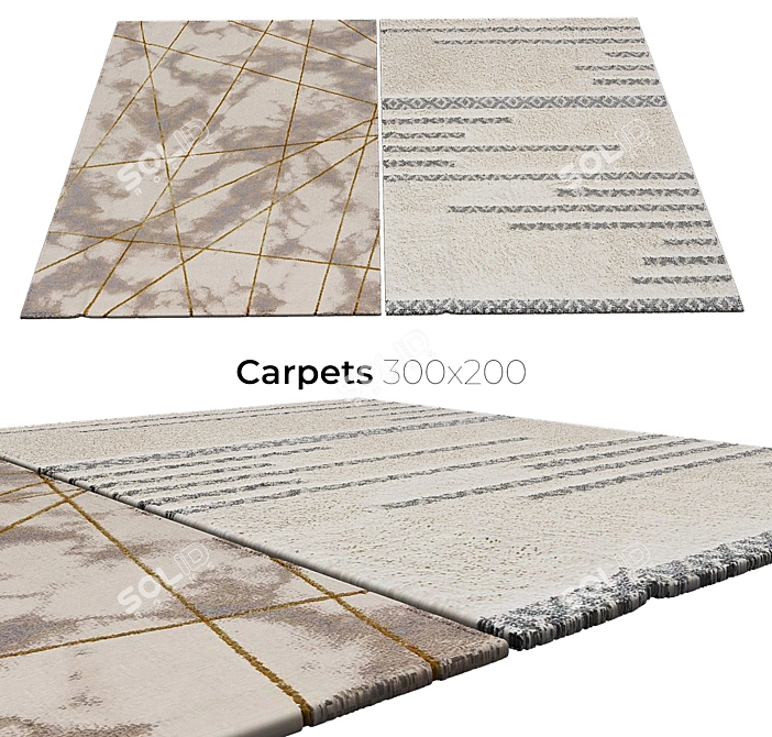 Stylish Interior Carpets 3D model image 1