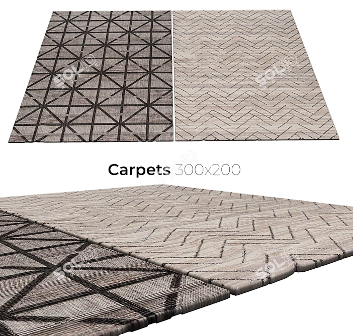 Luxurious Interior Carpets 3D model image 1