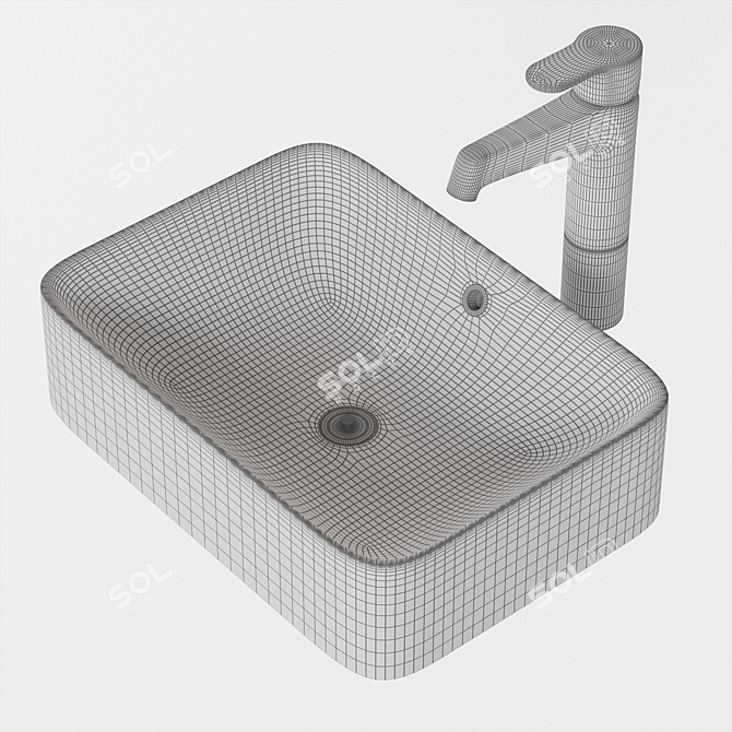 Sleek and Functional: Ikea HÖRVIK Sink 3D model image 5