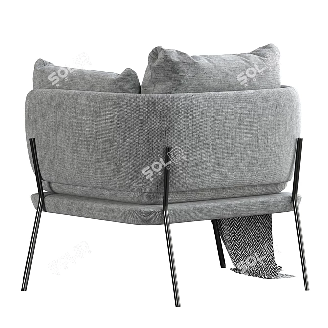 Elegant Sussex Armchair: Classic Comfort in Contemporary Design 3D model image 4