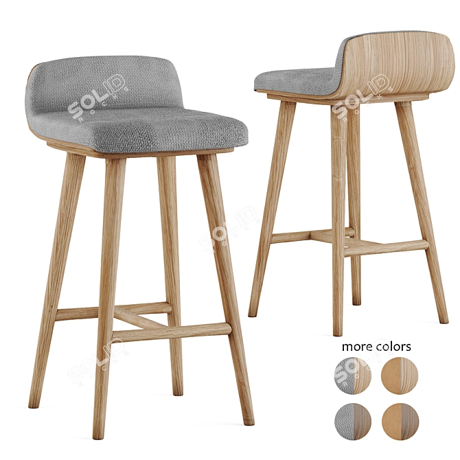 Sleek Sede Stool: Modern Elegance for Any Space 3D model image 1