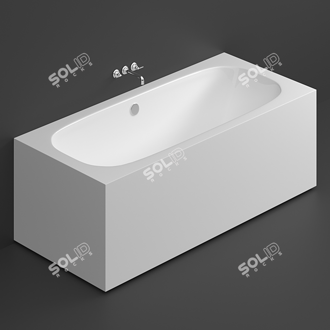 Elegant InBe IB Freestanding Bath 3D model image 1