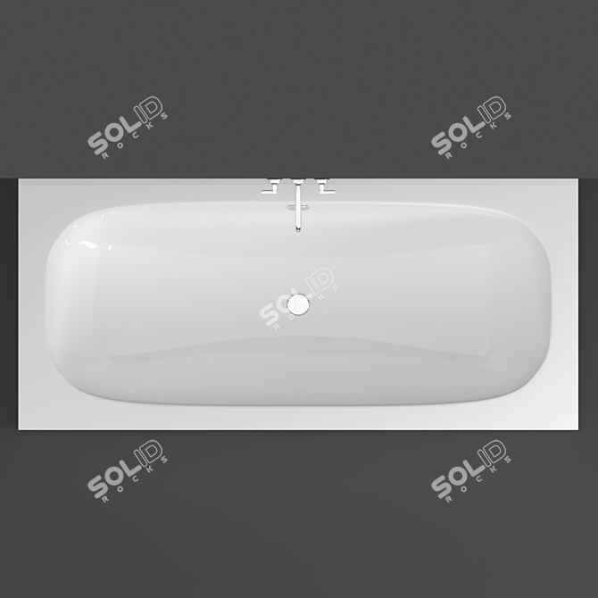Elegant InBe IB Freestanding Bath 3D model image 4