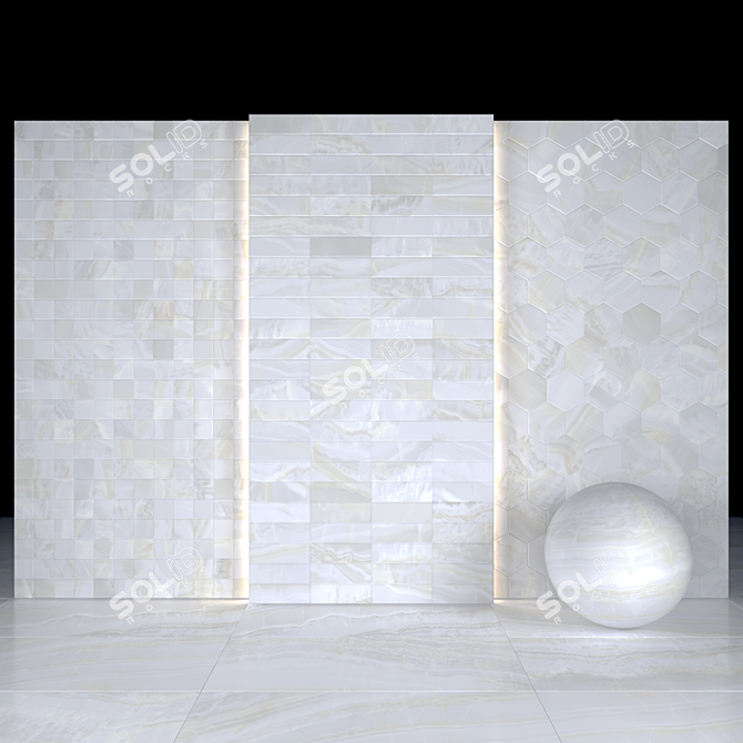 Elegant Lumina White Marble: 10 Textures 3D model image 3