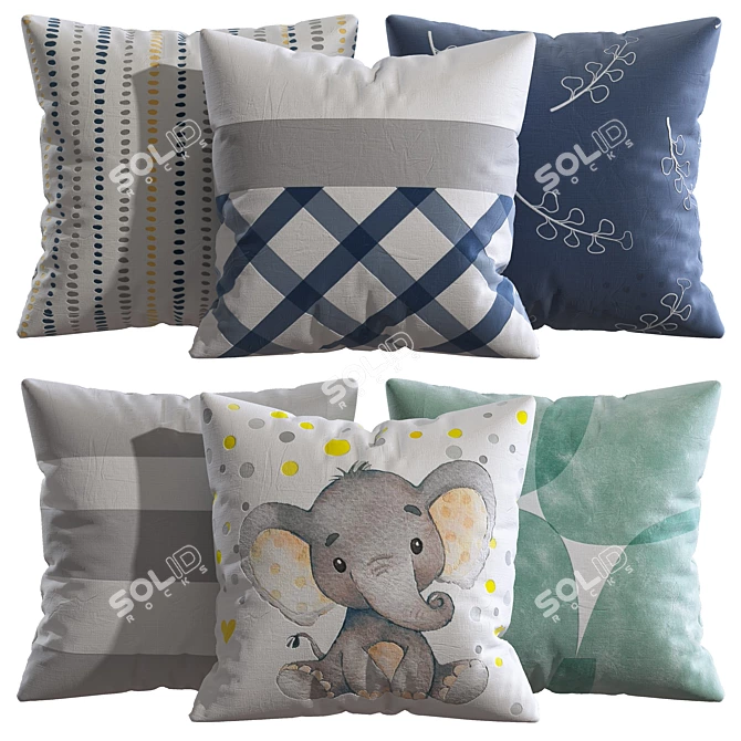 Elegant Pillows for Chic Décor 3D model image 1