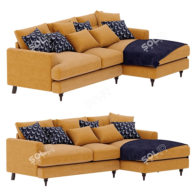 Joules DFS Luxe Velvet Sofa 3D model image 1